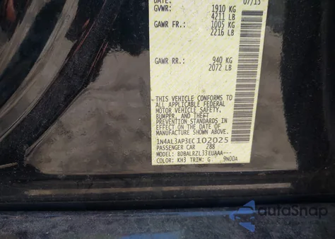 2014 Nissan Altima 2.5 S from USA, damaged, VIN 1N4AL3AP3EC102025